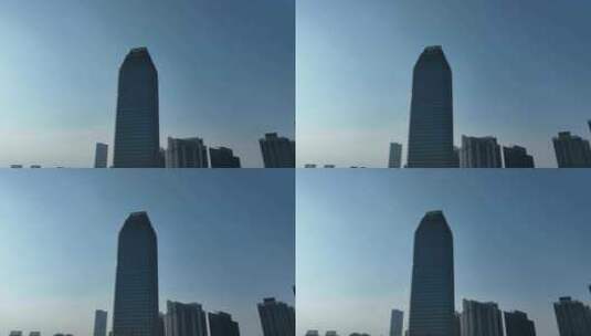 惠州市荣灿惠州中心大厦航拍兴业银行大厦高清在线视频素材下载