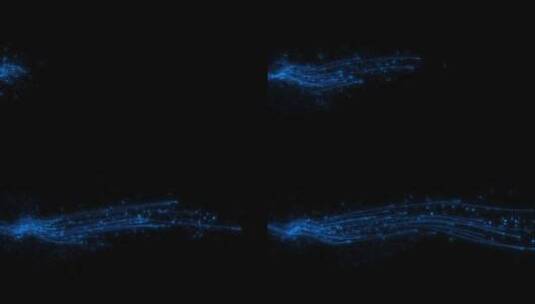 粒子蓝色光线光点带透明通道高清在线视频素材下载
