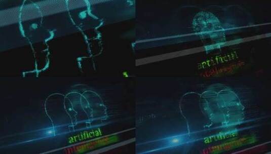 人工智能符号概念高清在线视频素材下载