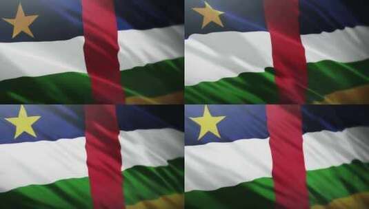 中非共和国国旗挥舞-4K高清在线视频素材下载