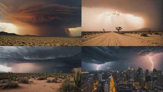 沙尘暴、风暴、沙漠风暴高清在线视频素材下载