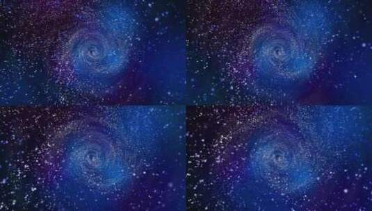蓝色星云粒子旋转宇宙高清在线视频素材下载