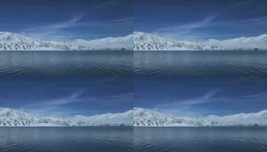 新疆帕米尔高原昆仑雪山白沙湖地拍高清在线视频素材下载