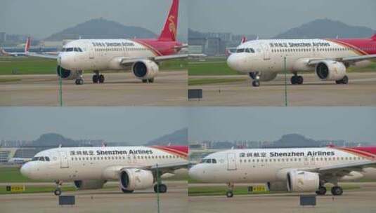 8K深圳宝安飞机场客机9高清在线视频素材下载