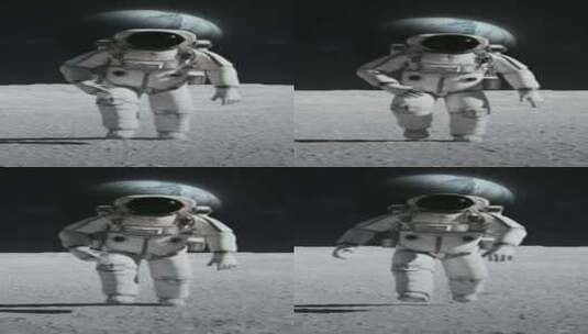 月球登月宇航员高清在线视频素材下载