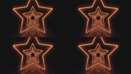 明亮发光的霓虹灯背景动画。发光恒星的无尽高清在线视频素材下载
