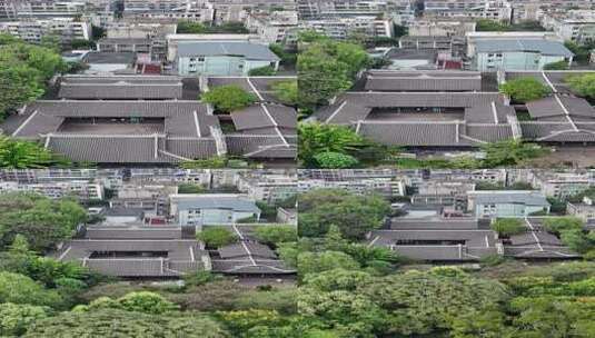 竖屏航拍四川眉山三苏祠4A景区高清在线视频素材下载