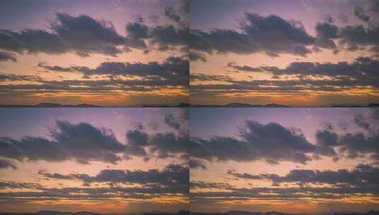 夕阳晚霞日落火烧云延时摄影高清在线视频素材下载