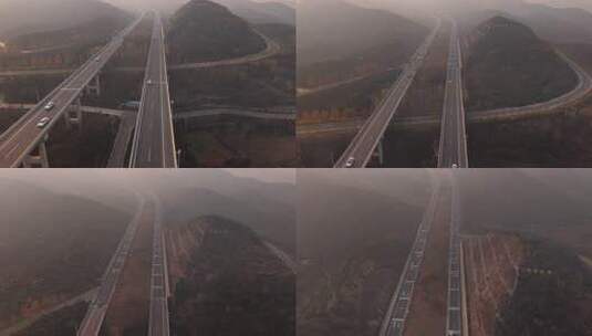 河北 石家庄 井陉县 道路 交通 秋天高清在线视频素材下载