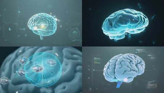 科技人体大脑特写 (6)高清在线视频素材下载