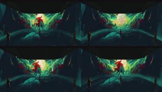 山海经-计蒙沉浸式空间效果高清在线视频素材下载