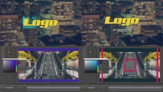 快速显示矩形LOGO开场AE模板高清AE视频素材下载